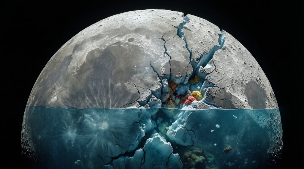 Что скрывают ледяные спутники (Европа, Энцелад): океаны под льдом и шанс на жизнь - иллюстрация